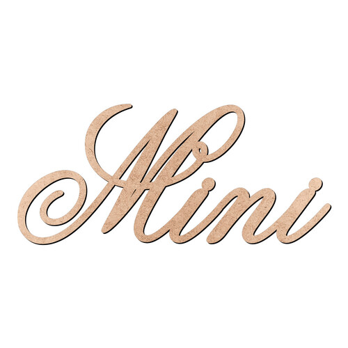 Recorte Mini Old Script / MDF 3mm