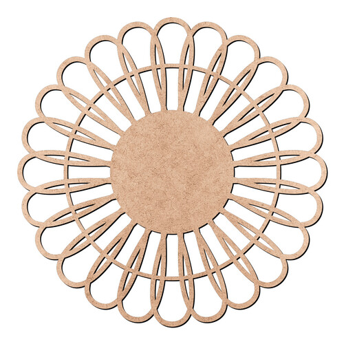 Recorte Base Espelho Sol Rattan / MDF 3mm