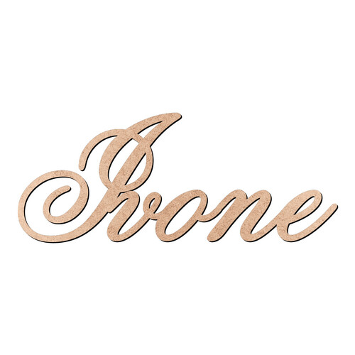 Recorte Ivone Old Script / MDF 3mm