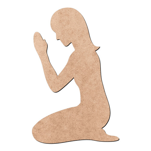 Recorte Mulher Orando / MDF 3mm