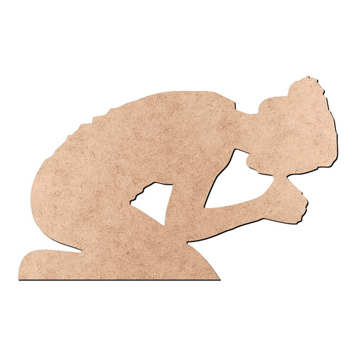 Recorte Mulher Orando / MDF 3mm