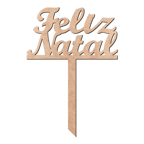 Recorte Enfeite de Cuia Feliz Natal / MDF 3mm