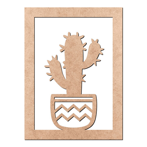 Recorte Quadro Cactos / MDF 3mm
