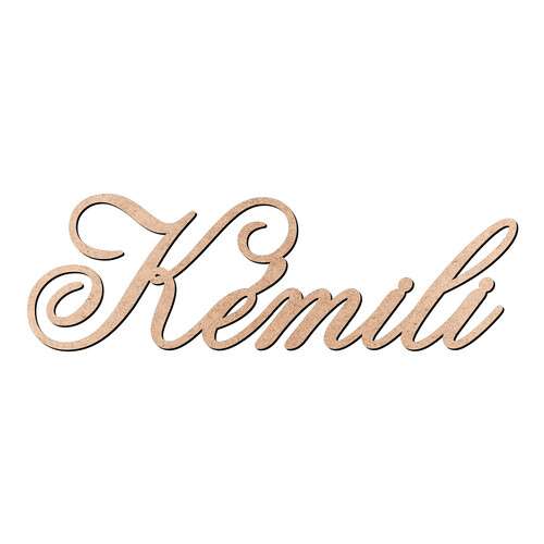 Recorte Kémili Old Script / MDF 3mm