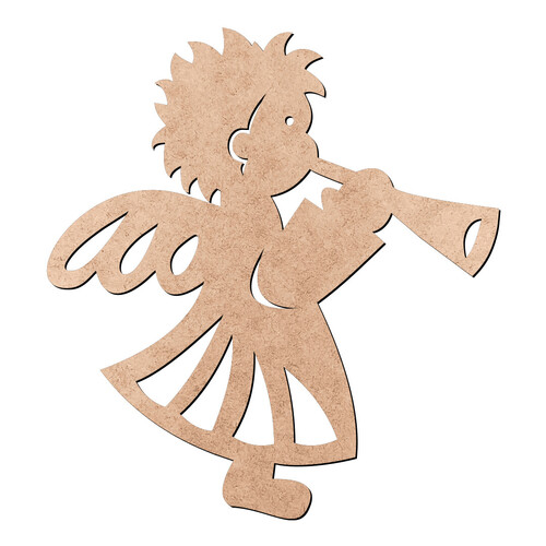 Recorte Anjo Tocando Trombeta / MDF 3mm
