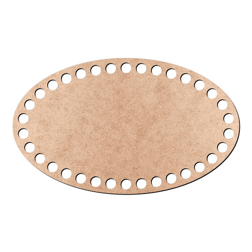 Recorte Base Oval Cesto Fio Malha 9 x 15 cm / MDF 3mm