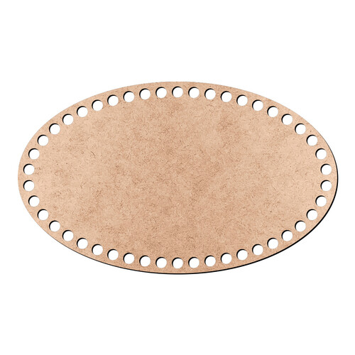 Recorte Base Oval Cesto Fio Malha 12 x 20 cm / MDF 3mm