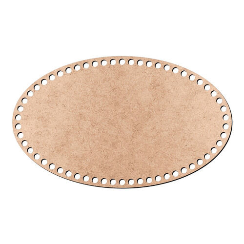 Recorte Base Oval Cesto Fio Malha 15 x 25 cm / MDF 3mm