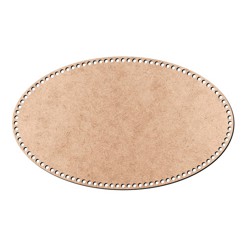 Recorte Base Oval Cesto Fio Malha 24 x 40 cm / MDF 3mm