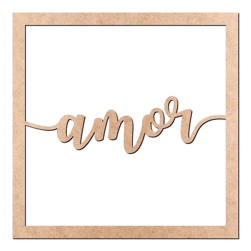 Recorte Quadro Amor Vazado / MDF 3mm