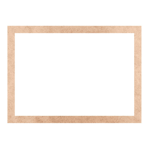 Recorte Moldura Ret 26,5 x 36,5 cm Borda 2 cm / MDF 3mm