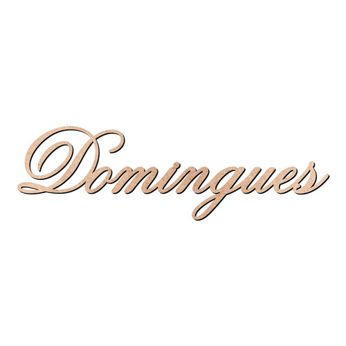Recorte Domingues Old Script / MDF 3mm