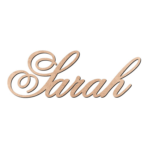 Recorte Sarah Old Script / MDF 3mm