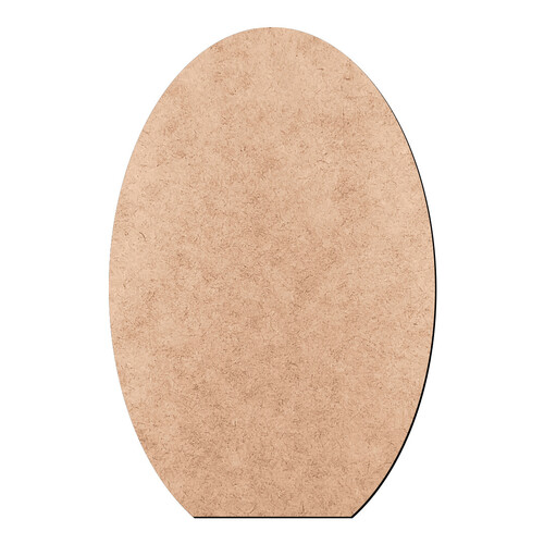 Recorte Placa Oval Base Reta / MDF 3mm