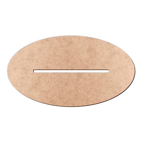 Recorte Placa Oval Vazada / MDF 3mm