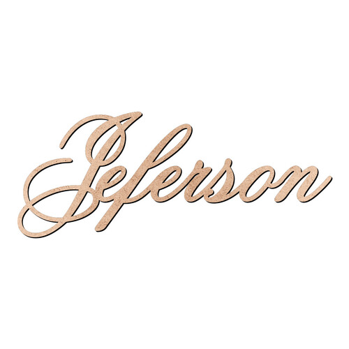 Recorte Jeferson Old Script / MDF 3mm