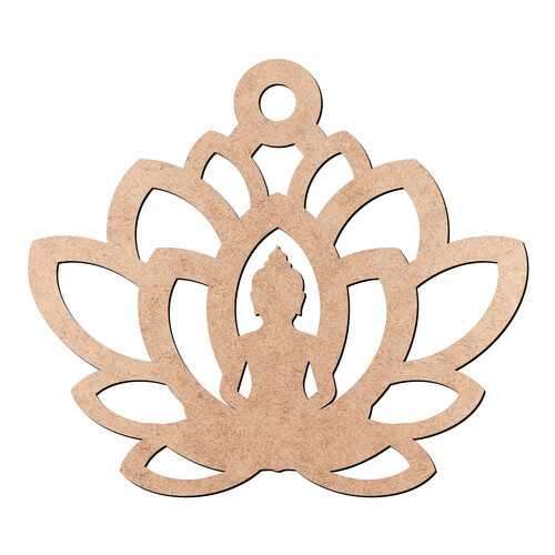 Recorte Chaveiro Lotus Buda / MDF 3mm