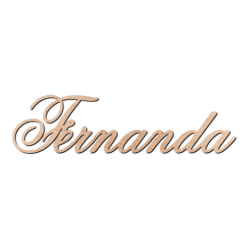 Recorte Fernanda Old Script / MDF 3mm