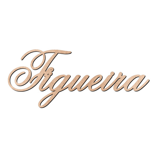 Recorte Figueira Old Script / MDF 3mm