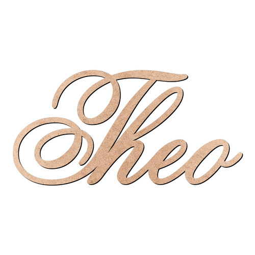 Recorte Theo Old Script / MDF 3mm