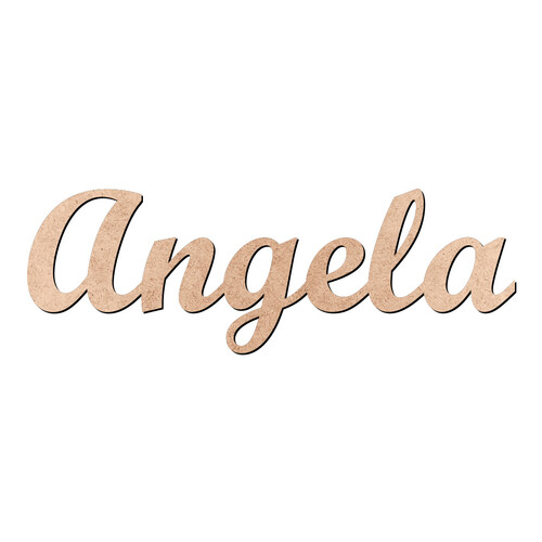 Recorte Angela Script Mt Std / MDF 3mm