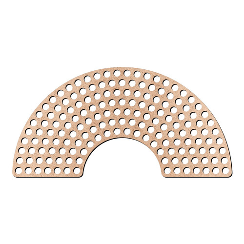Recorte Base Arco Íris Fio Malha 25 cm / MDF 3mm