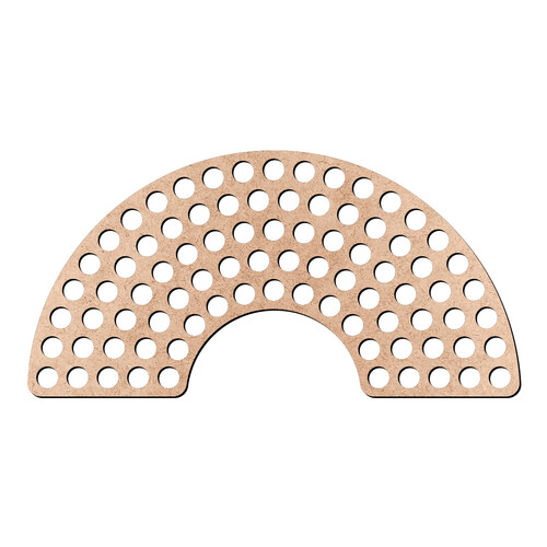 Recorte Base Arco Íris Fio Malha 18 cm / MDF 3mm