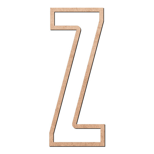 Recorte Letra Z Vazada / MDF 3mm