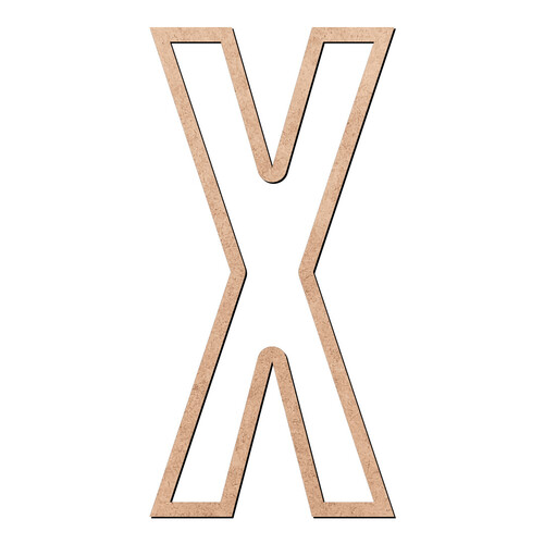 Recorte Letra X Vazada / MDF 3mm