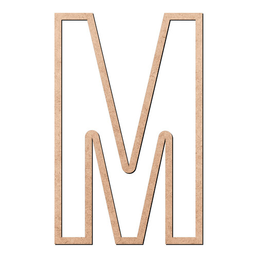 Recorte Letra M Vazada / MDF 3mm