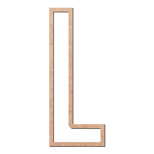 Recorte Letra L Vazada / MDF 3mm