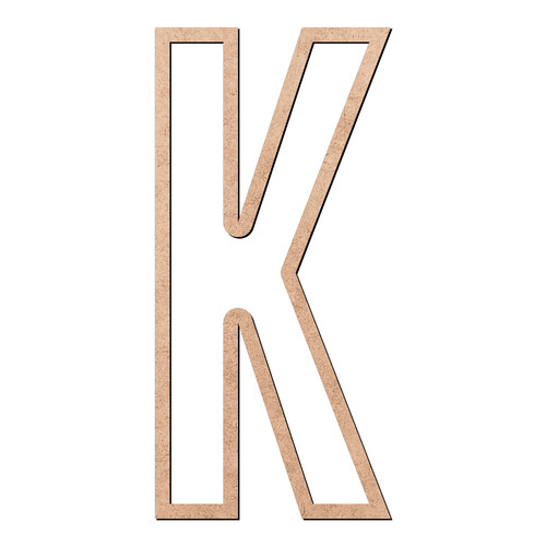 Recorte Letra K Vazada / MDF 3mm