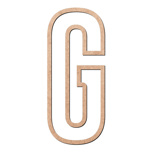 Recorte Letra G Vazada / MDF 3mm