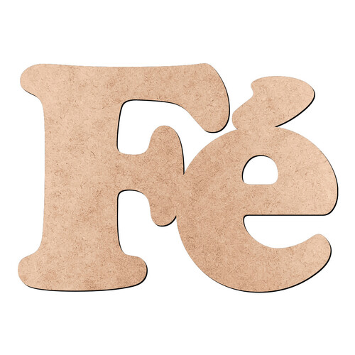 Recorte Fé Cooper Black / MDF 3mm