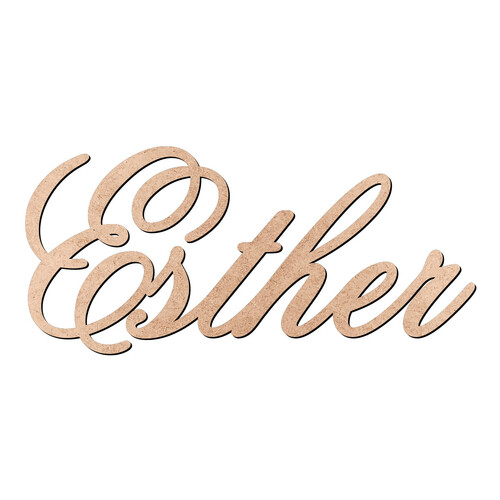 Recorte Esther Old Script / MDF 3mm
