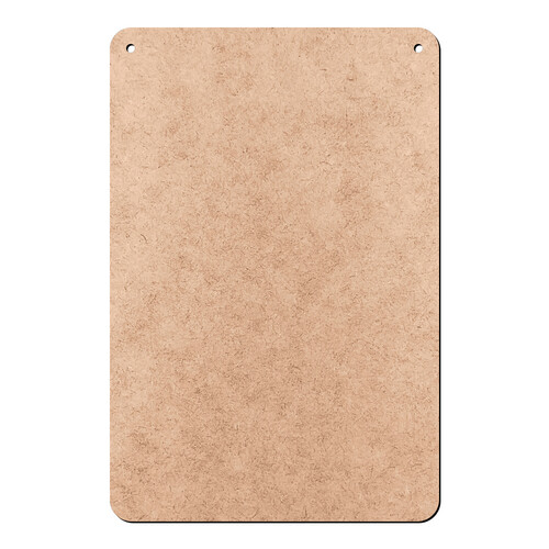 Recorte Placa Retangular Dois Furos / MDF 3mm