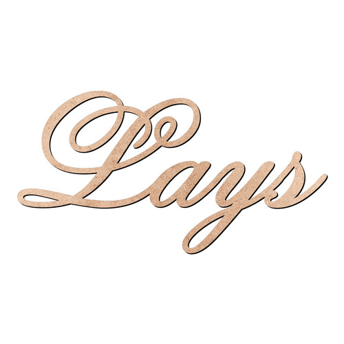 Recorte Lays Old Script / MDF 3mm