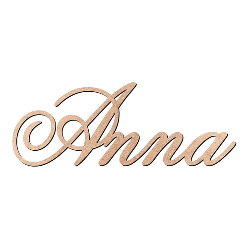 Recorte Anna Old Script / MDF 3mm