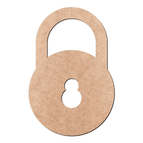 Recorte Cadeado Fechado / MDF 3mm