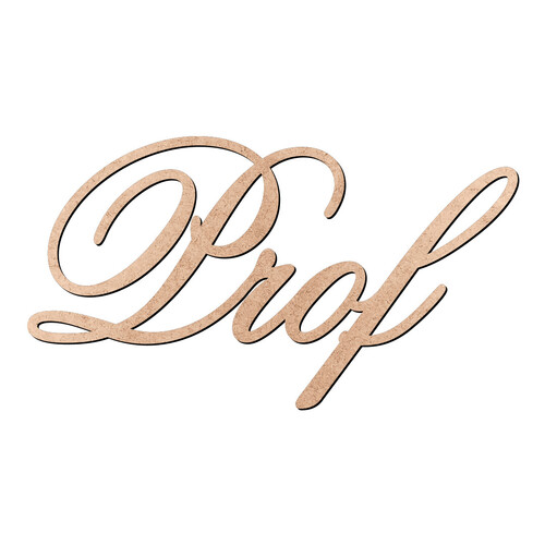 Recorte Prof Old Script / MDF 3mm