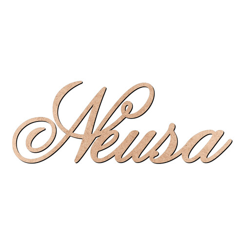 Recorte Neusa Old Script / MDF 3mm