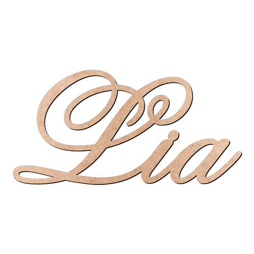 Recorte Lia Old Script / MDF 3mm