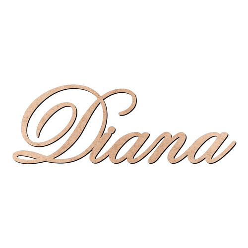 Recorte Diana Old Script / MDF 3mm