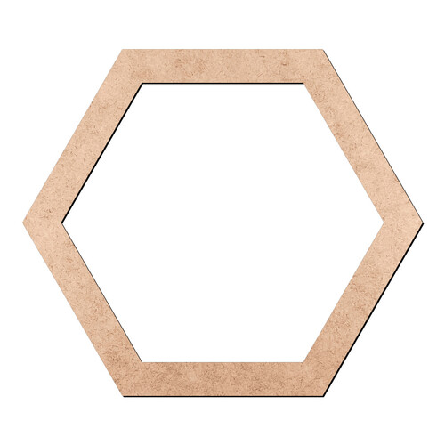 Recorte Moldura Hexagonal / MDF 3mm