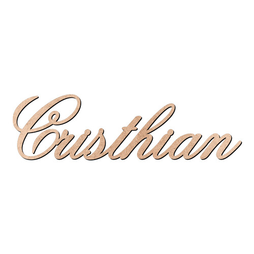 Recorte Cristhian Old Script / MDF 3mm