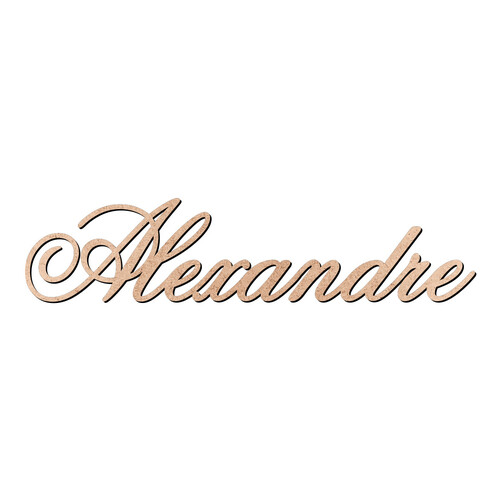 Recorte Alexandre Old Script / MDF 3mm