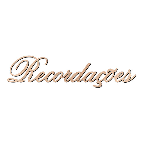 Recorte Recordações Old Script / MDF 3mm