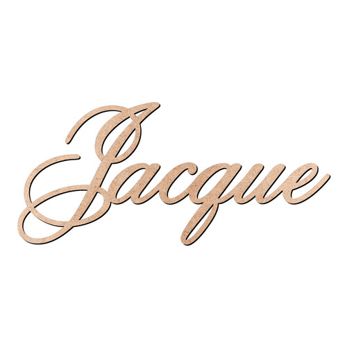 Recorte Jacque Old Script / MDF 3mm