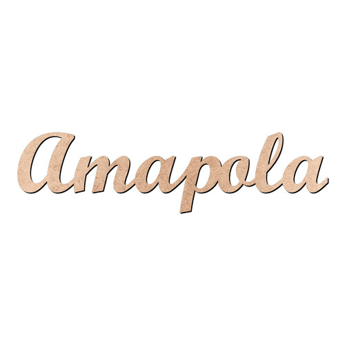 Recorte Amapola Script Mt Std / MDF 3mm