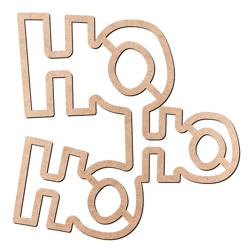 Recorte Ho Ho Ho Contorno / MDF 3mm